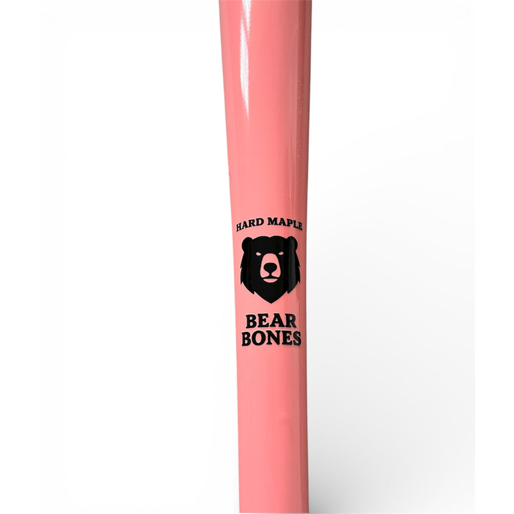Hard Maple Wood Baseball Bat - Pink - Bear Bones Bats
